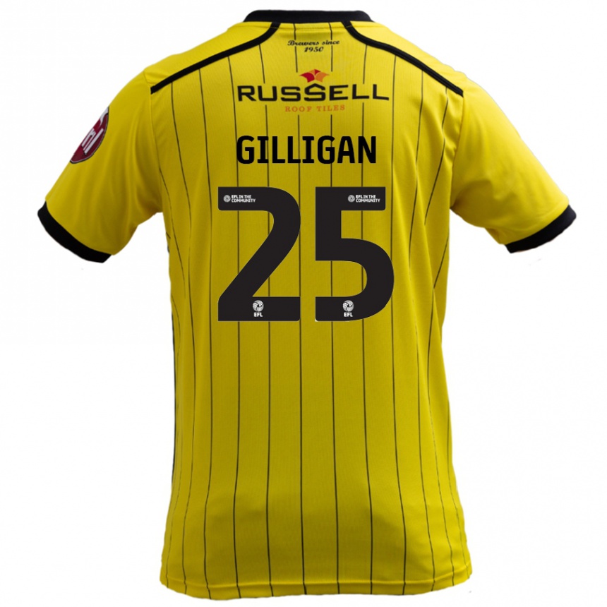 Niño Fútbol Camiseta Ciaran Gilligan #25 Amarillo 1ª Equipación 2024/25 México