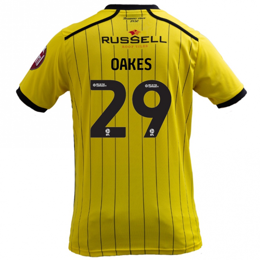 Niño Fútbol Camiseta Toby Oakes #29 Amarillo 1ª Equipación 2024/25 México