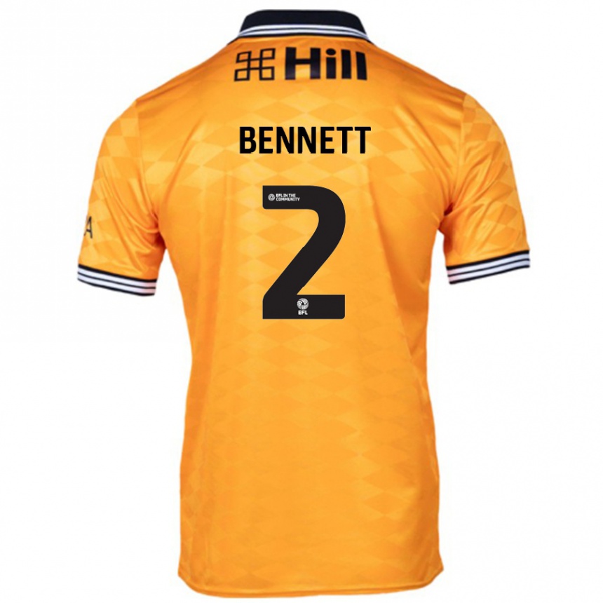 Niño Fútbol Camiseta Liam Bennett #2 Naranja 1ª Equipación 2024/25 México