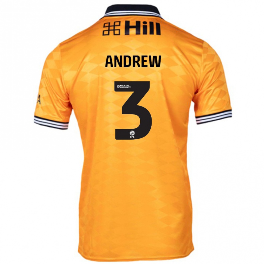 Niño Fútbol Camiseta Danny Andrew #3 Naranja 1ª Equipación 2024/25 México