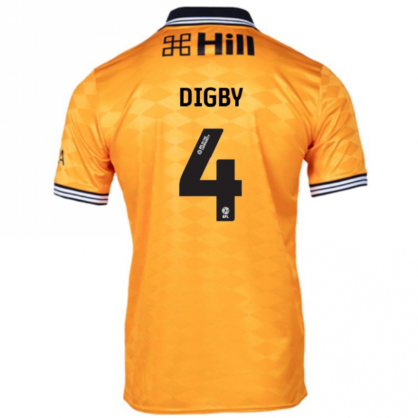 Niño Fútbol Camiseta Paul Digby #4 Naranja 1ª Equipación 2024/25 México