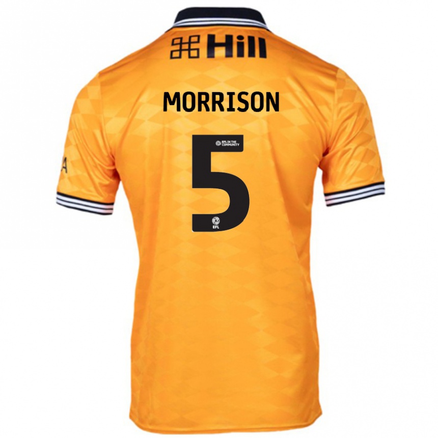 Niño Fútbol Camiseta Michael Morrison #5 Naranja 1ª Equipación 2024/25 México