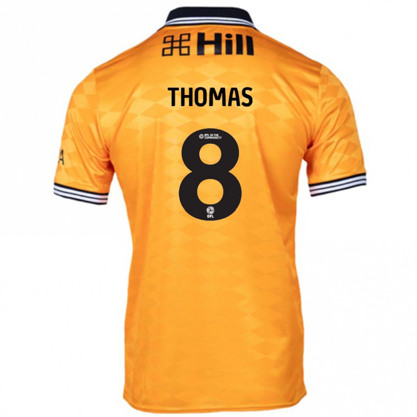 Niño Fútbol Camiseta George Thomas #8 Naranja 1ª Equipación 2024/25 México