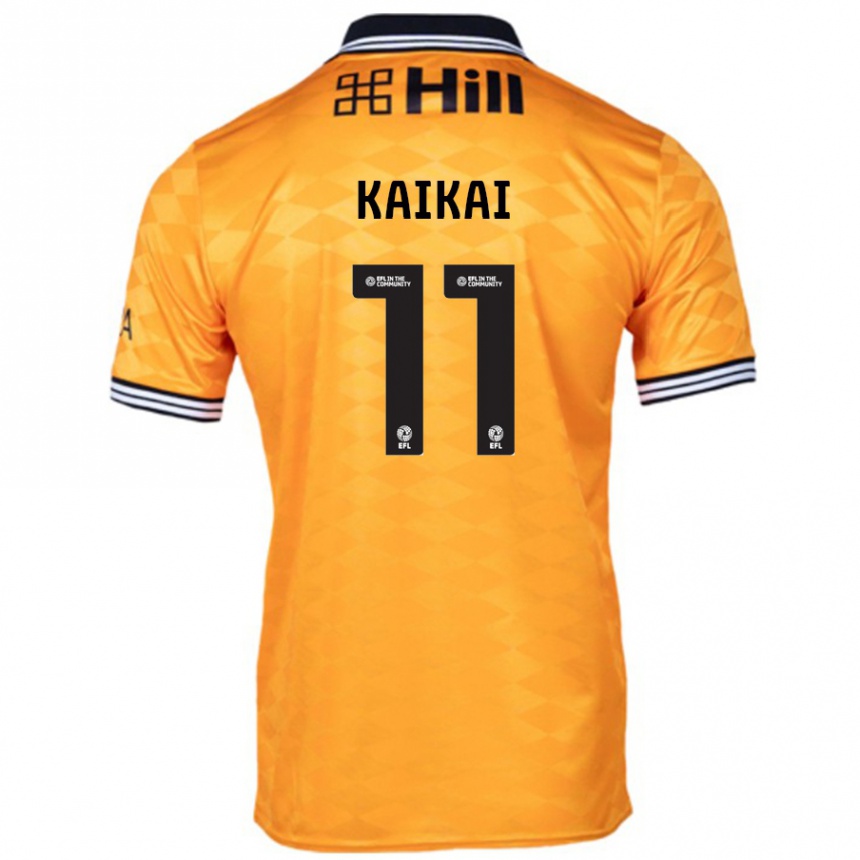 Niño Fútbol Camiseta Sullay Kaikai #11 Naranja 1ª Equipación 2024/25 México