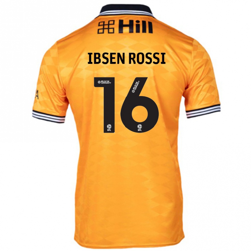 Niño Fútbol Camiseta Zeno Ibsen Rossi #16 Naranja 1ª Equipación 2024/25 México