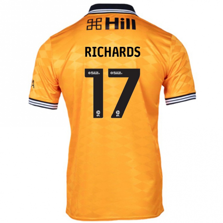 Niño Fútbol Camiseta Taylor Richards #17 Naranja 1ª Equipación 2024/25 México