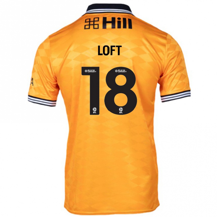 Niño Fútbol Camiseta Ryan Loft #18 Naranja 1ª Equipación 2024/25 México