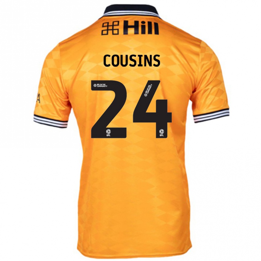 Niño Fútbol Camiseta Jordan Cousins #24 Naranja 1ª Equipación 2024/25 México