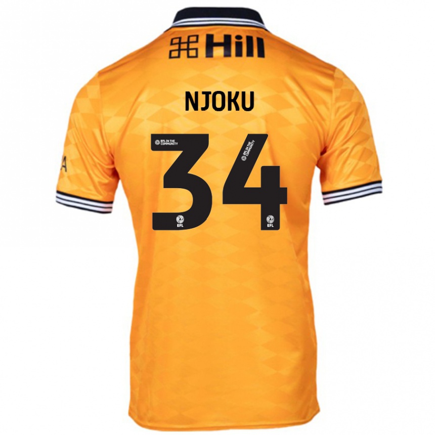 Niño Fútbol Camiseta Brandon Njoku #34 Naranja 1ª Equipación 2024/25 México