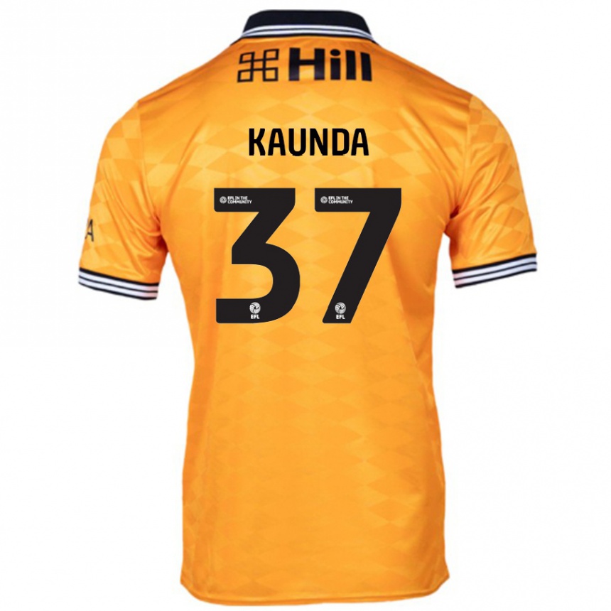 Niño Fútbol Camiseta Amaru Kaunda #37 Naranja 1ª Equipación 2024/25 México