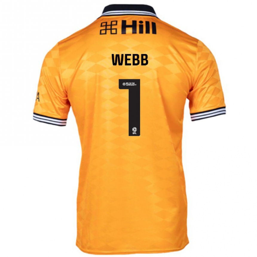 Niño Fútbol Camiseta Lauren Webb #1 Naranja 1ª Equipación 2024/25 México