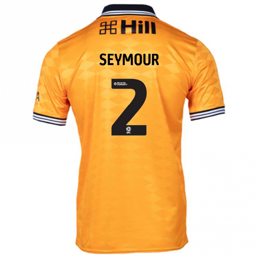 Niño Fútbol Camiseta Mayzee Seymour #2 Naranja 1ª Equipación 2024/25 México