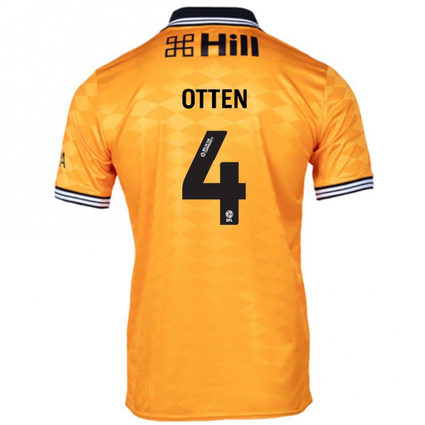 Niño Fútbol Camiseta Gisela Otten #4 Naranja 1ª Equipación 2024/25 México