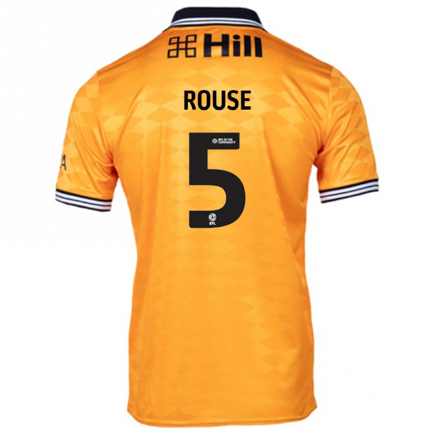 Niño Fútbol Camiseta Lauren Rouse #5 Naranja 1ª Equipación 2024/25 México