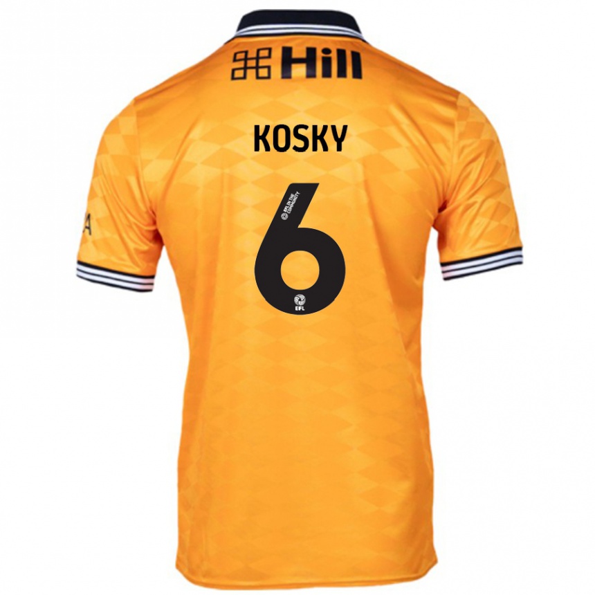 Niño Fútbol Camiseta Rachel Kosky #6 Naranja 1ª Equipación 2024/25 México