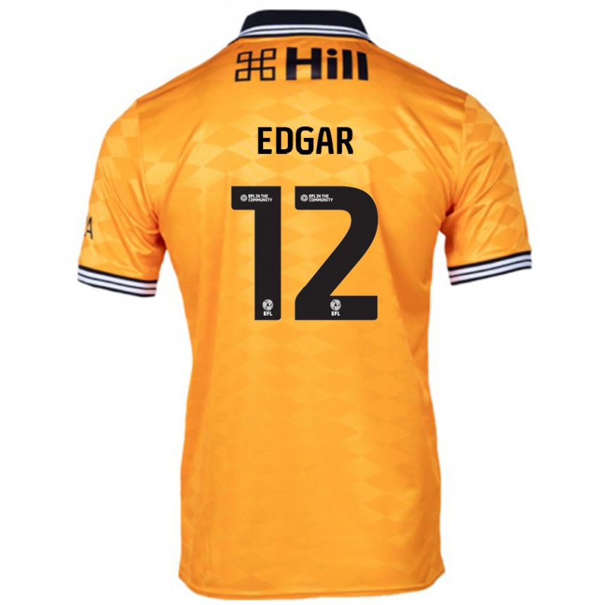 Niño Fútbol Camiseta Sammy Edgar #12 Naranja 1ª Equipación 2024/25 México