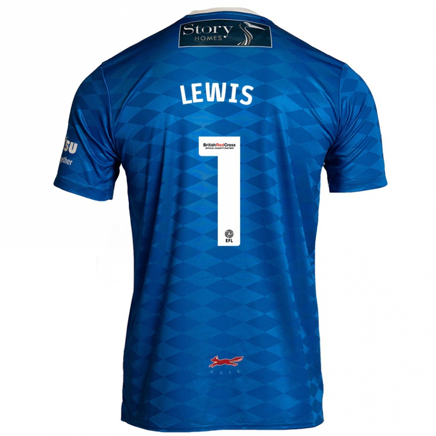 Niño Fútbol Camiseta Harry Lewis #1 Azul 1ª Equipación 2024/25 México