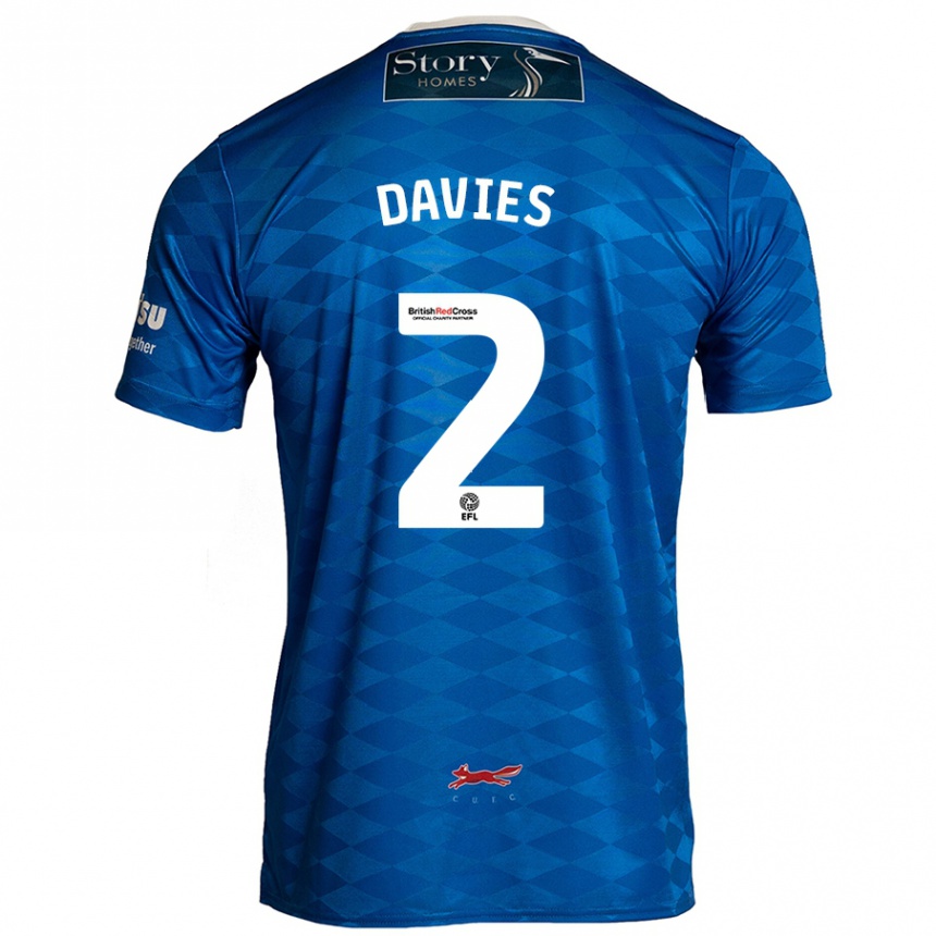 Niño Fútbol Camiseta Archie Davies #2 Azul 1ª Equipación 2024/25 México