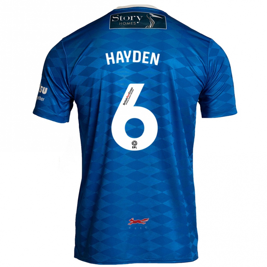 Niño Fútbol Camiseta Aaron Hayden #6 Azul 1ª Equipación 2024/25 México