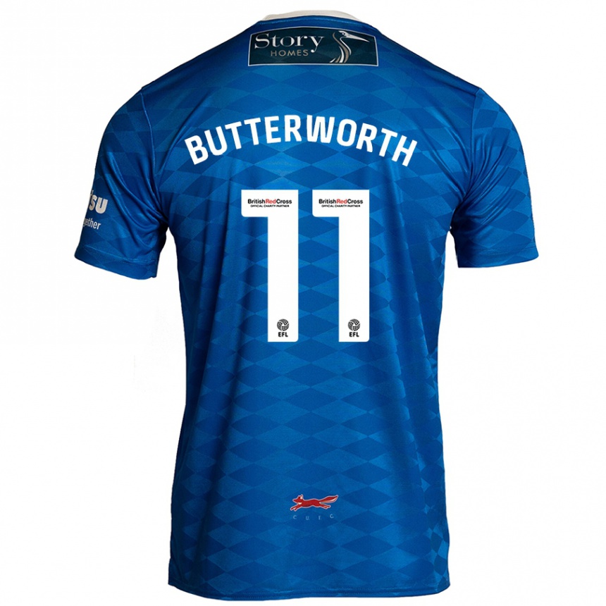 Niño Fútbol Camiseta Daniel Butterworth #11 Azul 1ª Equipación 2024/25 México