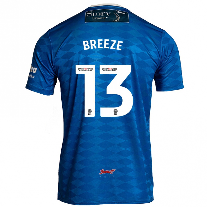 Niño Fútbol Camiseta Gabriel Breeze #13 Azul 1ª Equipación 2024/25 México