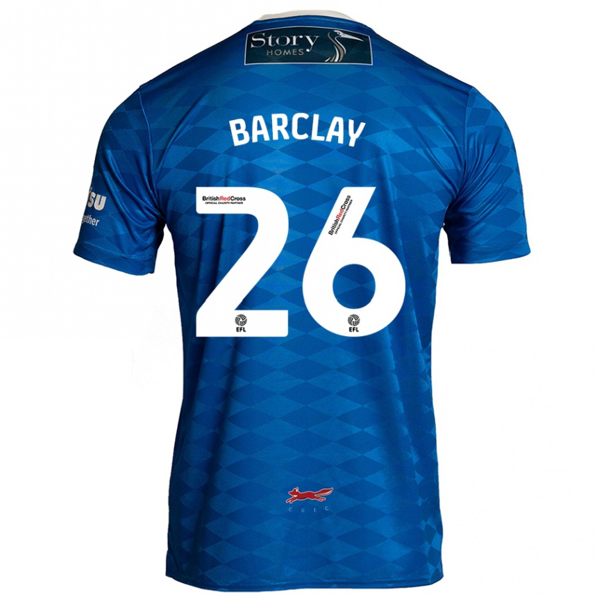 Niño Fútbol Camiseta Ben Barclay #26 Azul 1ª Equipación 2024/25 México