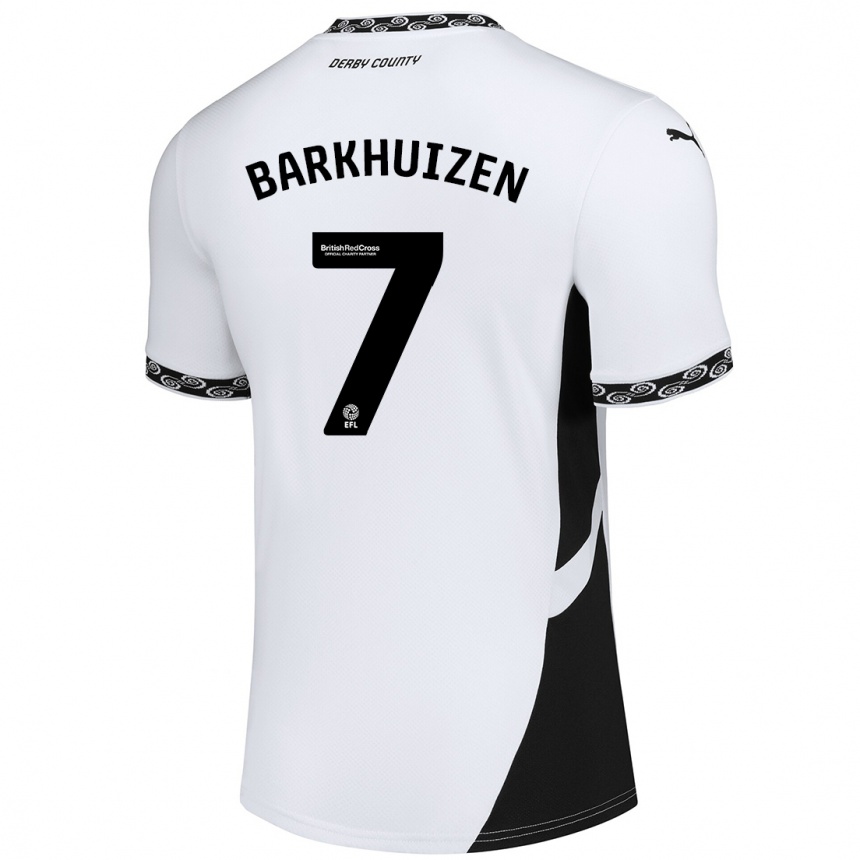 Niño Fútbol Camiseta Tom Barkhuizen #7 Blanco Negro 1ª Equipación 2024/25 México