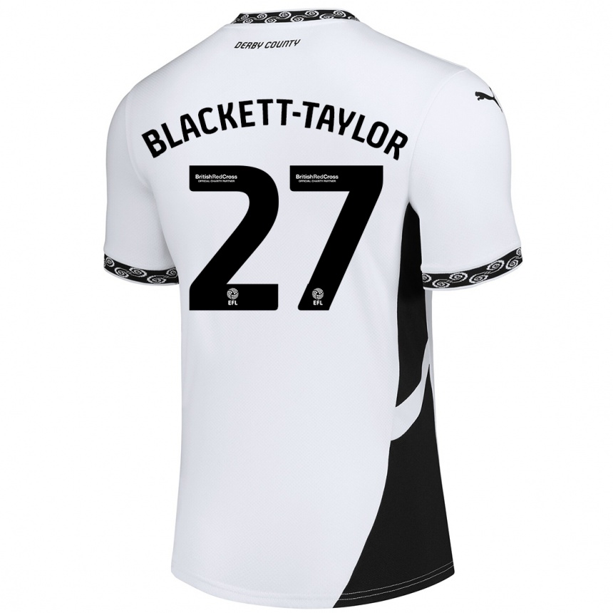 Niño Fútbol Camiseta Corey Blackett-Taylor #27 Blanco Negro 1ª Equipación 2024/25 México