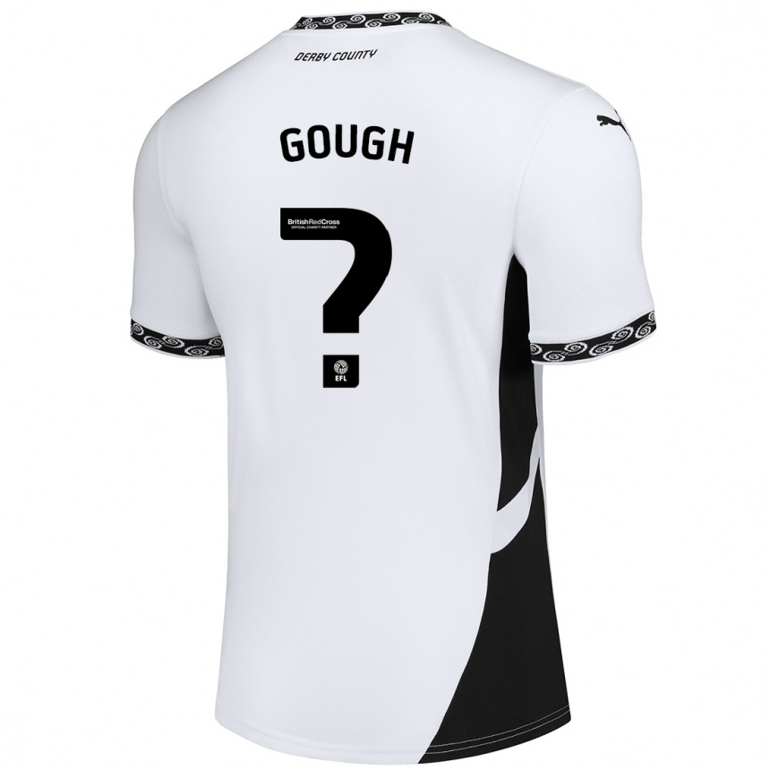 Niño Fútbol Camiseta Billy Gough #0 Blanco Negro 1ª Equipación 2024/25 México