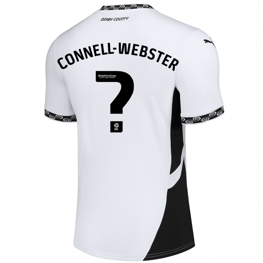 Niño Fútbol Camiseta Braidy Connell-Webster #0 Blanco Negro 1ª Equipación 2024/25 México