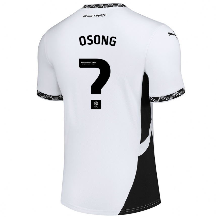 Niño Fútbol Camiseta Johnson Osong #0 Blanco Negro 1ª Equipación 2024/25 México