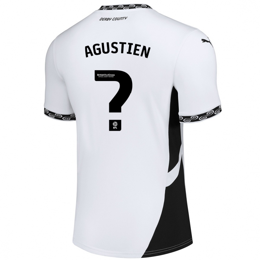 Niño Fútbol Camiseta Demiane Agustien #0 Blanco Negro 1ª Equipación 2024/25 México