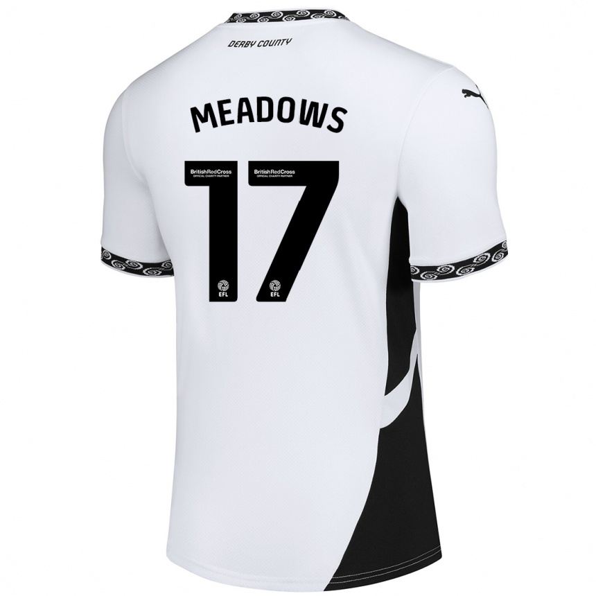 Niño Fútbol Camiseta Helena Meadows #17 Blanco Negro 1ª Equipación 2024/25 México