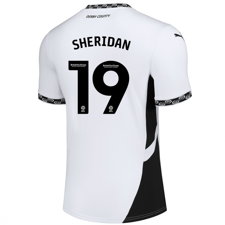 Niño Fútbol Camiseta Isabel Sheridan #19 Blanco Negro 1ª Equipación 2024/25 México