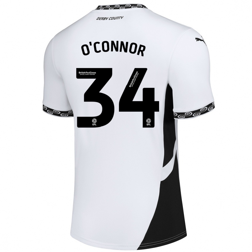 Niño Fútbol Camiseta Dolcie O'connor #34 Blanco Negro 1ª Equipación 2024/25 México