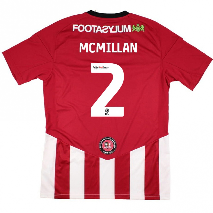 Niño Fútbol Camiseta Jack Mcmillan #2 Rojo Blanco 1ª Equipación 2024/25 México