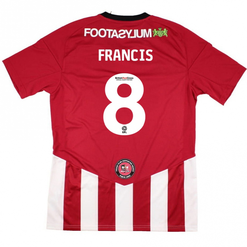 Niño Fútbol Camiseta Ed Francis #8 Rojo Blanco 1ª Equipación 2024/25 México