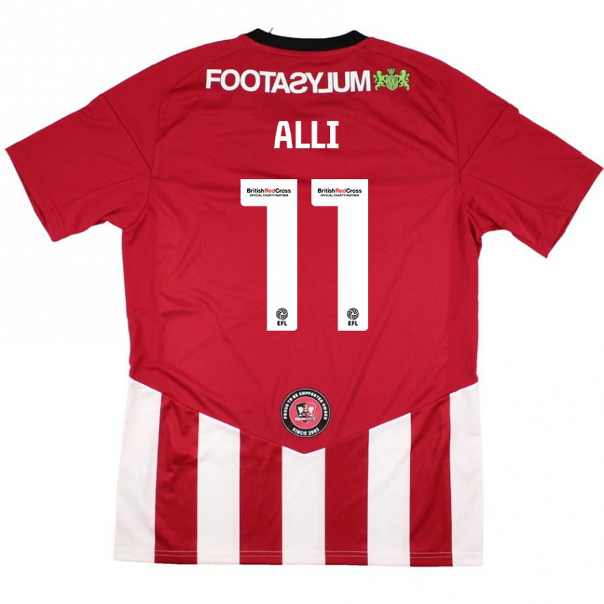 Niño Fútbol Camiseta Millenic Alli #11 Rojo Blanco 1ª Equipación 2024/25 México