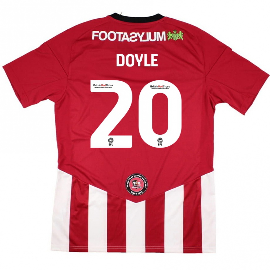 Niño Fútbol Camiseta Kamari Doyle #20 Rojo Blanco 1ª Equipación 2024/25 México