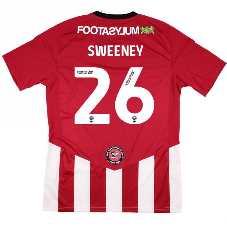 Niño Fútbol Camiseta Pierce Sweeney #26 Rojo Blanco 1ª Equipación 2024/25 México