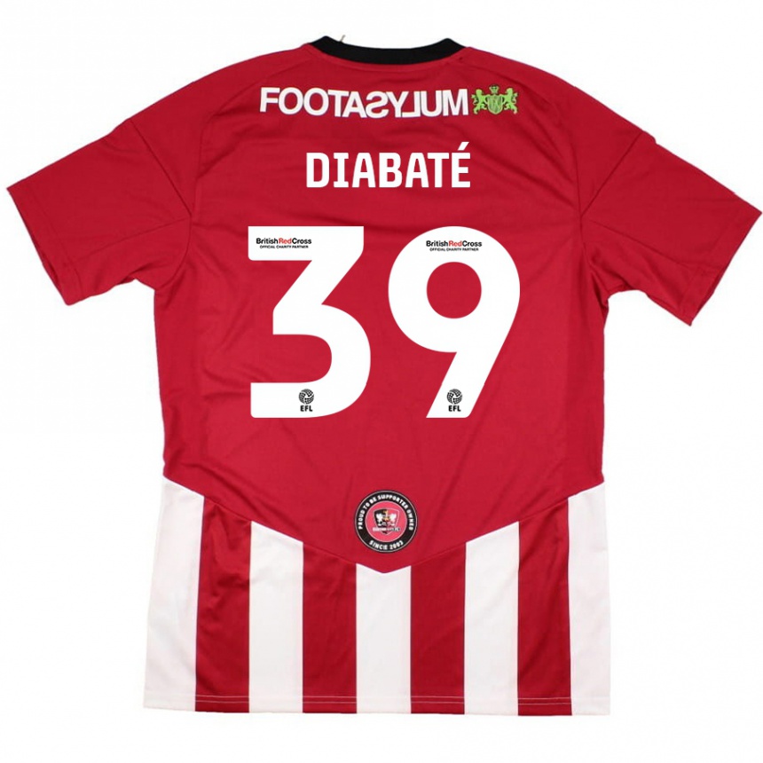 Niño Fútbol Camiseta Cheick Diabaté #39 Rojo Blanco 1ª Equipación 2024/25 México