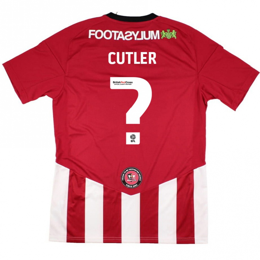 Niño Fútbol Camiseta Theo Cutler #0 Rojo Blanco 1ª Equipación 2024/25 México