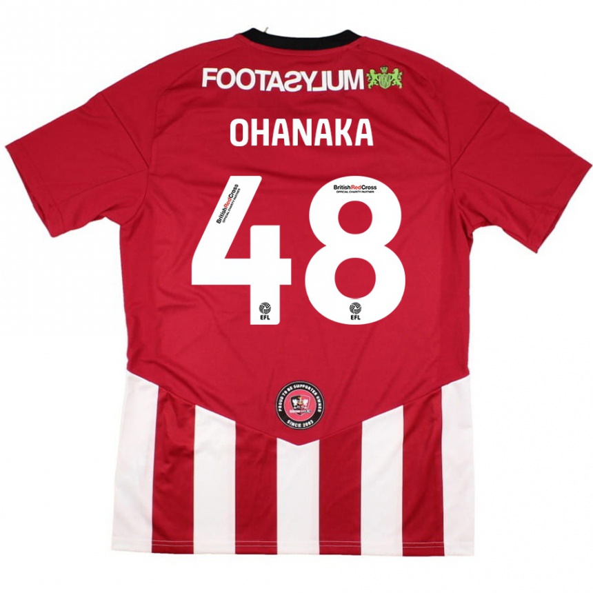 Niño Fútbol Camiseta Santino Ohanaka #48 Rojo Blanco 1ª Equipación 2024/25 México