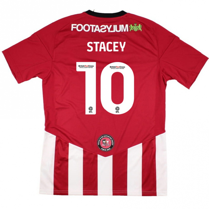 Niño Fútbol Camiseta Sarah Stacey #10 Rojo Blanco 1ª Equipación 2024/25 México