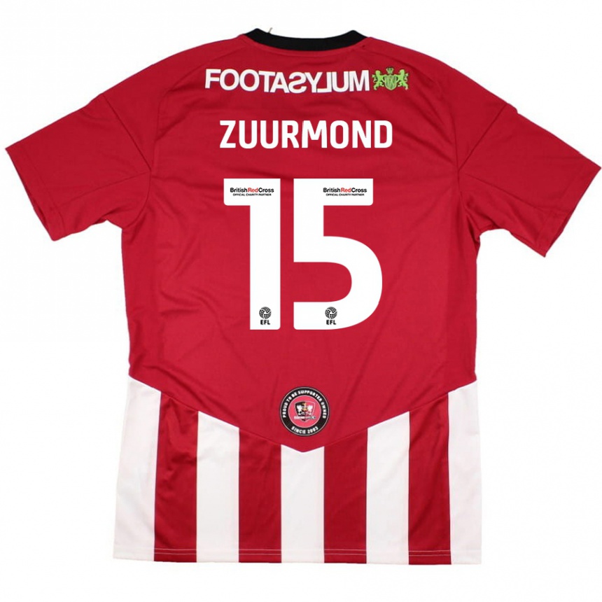 Niño Fútbol Camiseta Ishbel Zuurmond #15 Rojo Blanco 1ª Equipación 2024/25 México