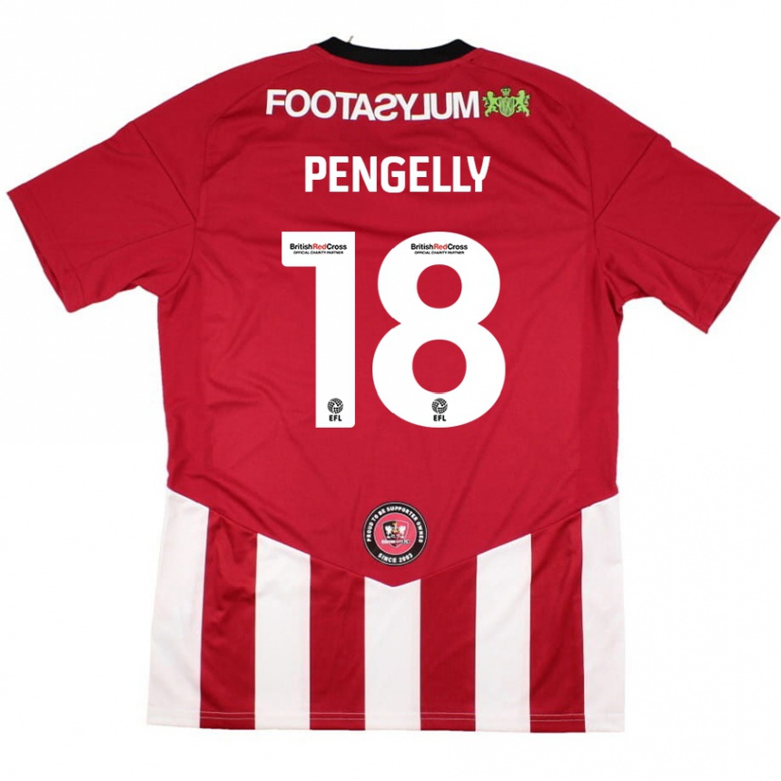 Niño Fútbol Camiseta Connie Pengelly #18 Rojo Blanco 1ª Equipación 2024/25 México