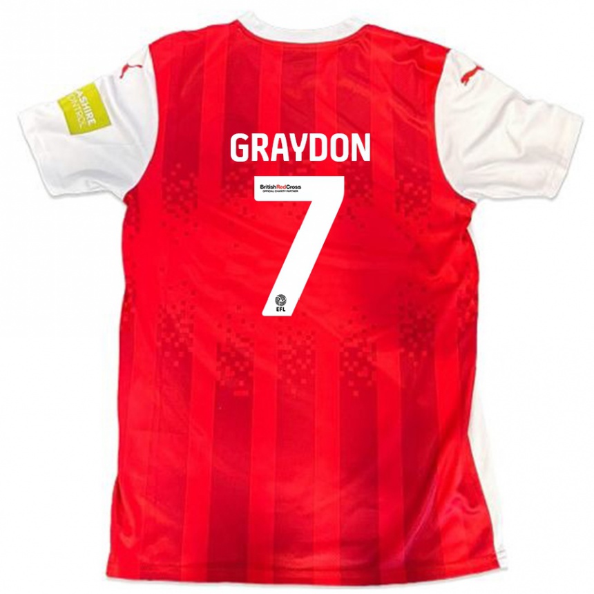 Niño Fútbol Camiseta Ryan Graydon #7 Rojo Blanco 1ª Equipación 2024/25 México