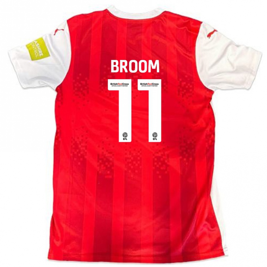 Niño Fútbol Camiseta Ryan Broom #11 Rojo Blanco 1ª Equipación 2024/25 México