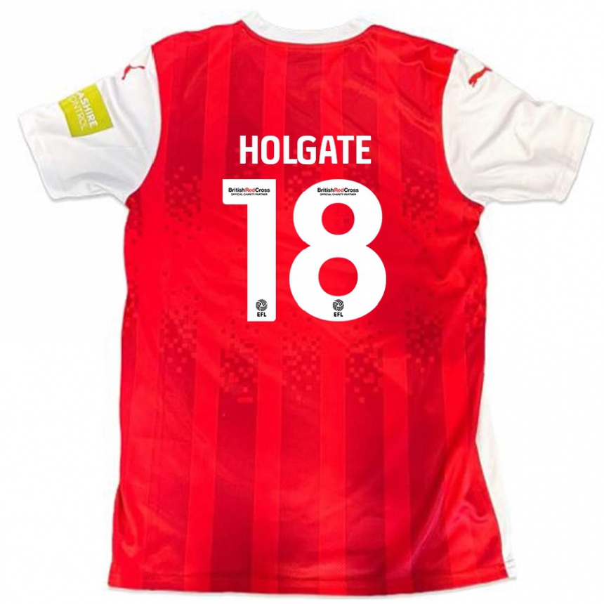 Niño Fútbol Camiseta Harrison Holgate #18 Rojo Blanco 1ª Equipación 2024/25 México