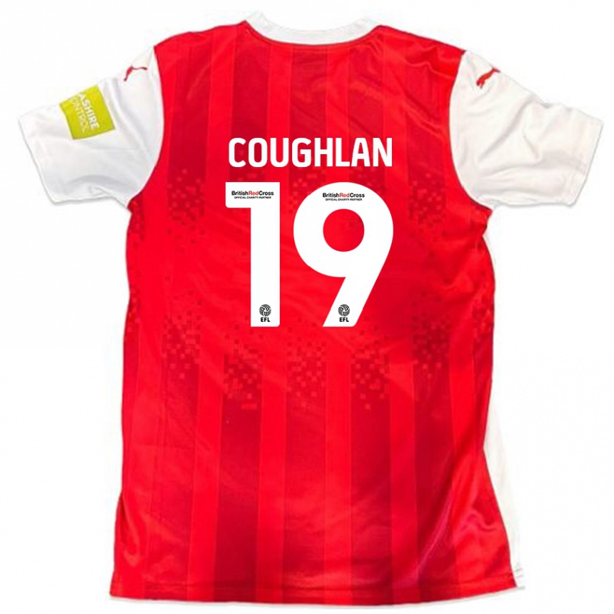 Niño Fútbol Camiseta Ronan Coughlan #19 Rojo Blanco 1ª Equipación 2024/25 México